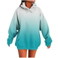 thumbnail image 2 of AGWOLF Cradient Hoodies for Women School Oversized Long SLeeve Sweatshirts Preppy Hooded Pullover, 2 of 5