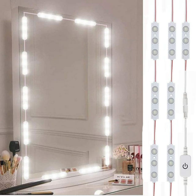 Luces LED para espejo de tocador LPHUMEX, control táctil regulable de 3 m