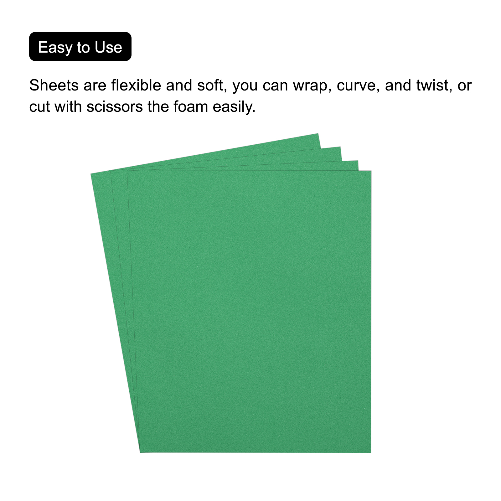 EVA Foam Sheets Emerald Green 19.7 Inch x 35.4 Inch 1mm Thick Crafts Foam Pack of 5