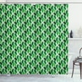 thumbnail image 1 of Vines Shower Curtain, Continuous Liana Leaves Exotic Spring Illustration in Green Tones, Fabric Bathroom Set with Hooks, 69W X 70L Inches, Emerald Green and Mint Green, by Ambesonne, 1 of 2