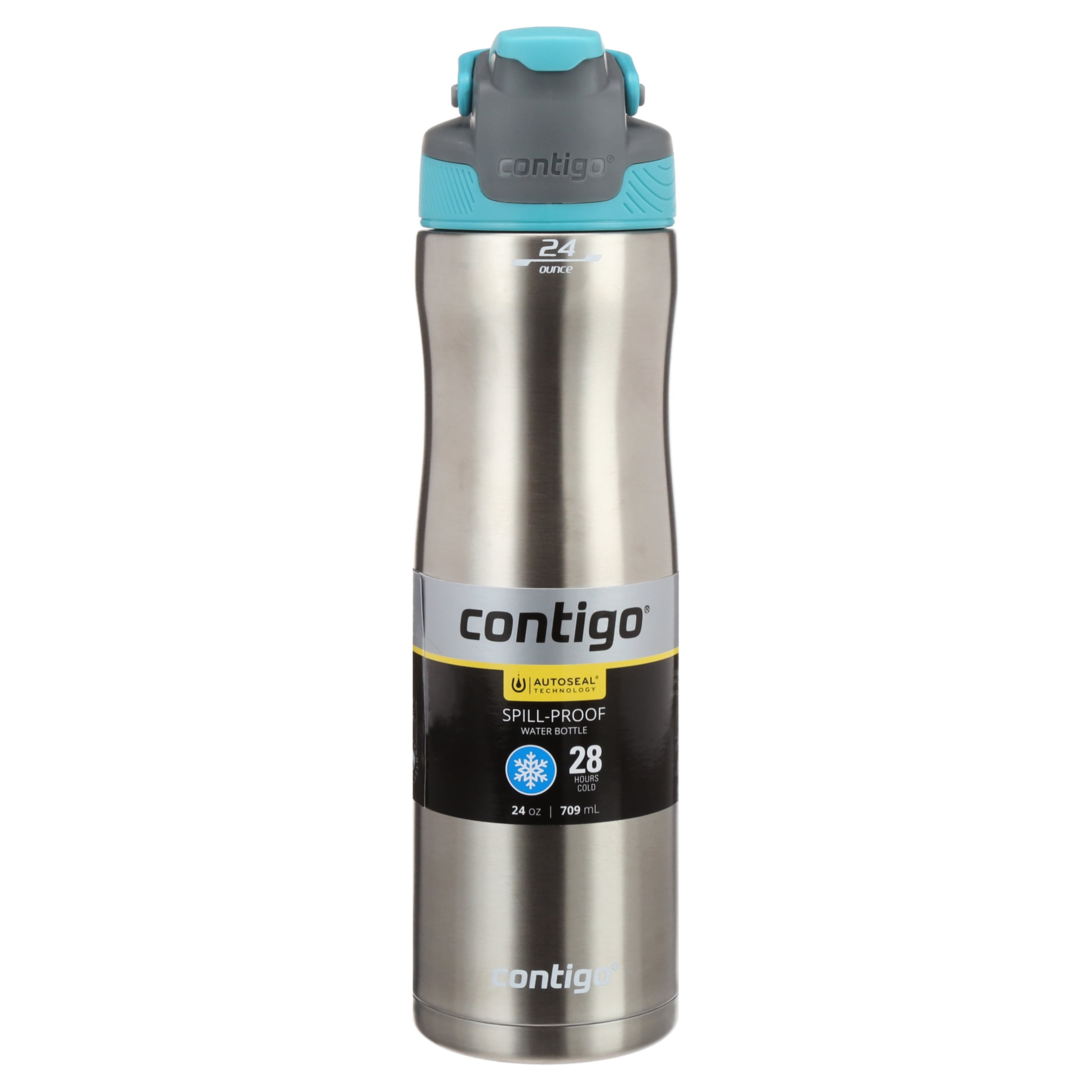 Contigo Cortland Chill 2.0 24 oz Merlot and Black Solid Print Double Wall  Vacuum Insulated Stainless Steel Water Bottle with Wide Mouth Lid 