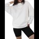 thumbnail image 2 of Sudaderas de Mujer con Cuello Redondo, Forro , Suéteres Oversize, Otoño 2025, Blusas Bonitas, Ropa Preppy Estilo-T M, 2 of 10