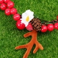 thumbnail image 3 of Nicehomfit Red Reindeer Headband Resin Material with Floral Christmas Design for Holiday Parties, 3 of 5