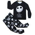thumbnail image 1 of Pijama cómodo de Jack de Pesadilla antes de Navidad para niños, disfraz de cosplay con estampado de calavera en blanco y negro para Halloween, 1 of 6