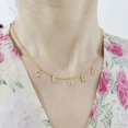 thumbnail image 1 of Collar con colgante de nombre personalizado, Color dorado y plateado, Alpahbet, regalo de cumpleaños, Valentiens, inicial europea, joyería elegante, 1 of 3