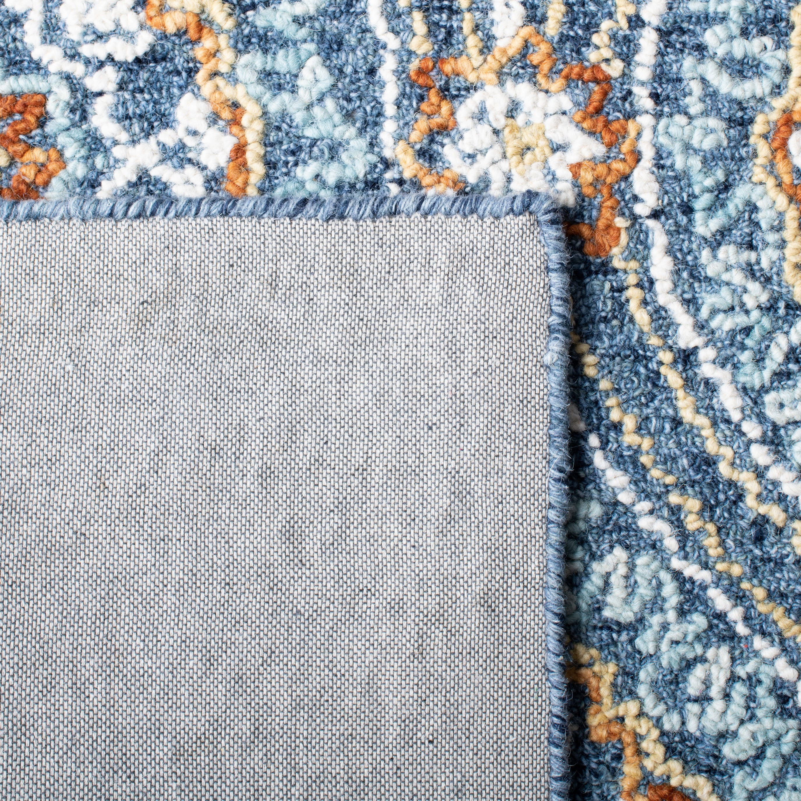 SAFAVIEH Blossom Dima Damask Area Rug, Navy/Yellow, 5' x 8'