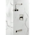 thumbnail image 2 of Kingston Brass KB6346NDL NuvoFusion Single-Handle Pressure Balanced Tub and Shower Faucet, Polished Nickel, 2 of 7