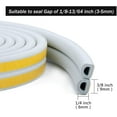 thumbnail image 4 of Weather Stripping Door Seal Strip,High Density Foam Tape,Doors and Windows Insulation Soundproofing Weatherproof,Self Adhesive Rubber Weatherstrip Door Seal Strip (9mm X 6mm X 19.6ft), 4 of 7
