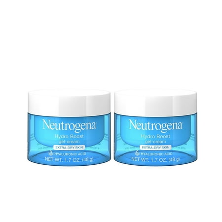 Neutrogena Hydro Boost Hyaluronic Acid Hydrating Face Moisturizer Gel-Cream to Hydrate and Smooth Extra-Dry Skin, 1.7 oz - 2 Pack
