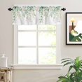 thumbnail image 2 of Rattails Leaves Valances for Windows Vines Branch Plants Gradient Watercolor Rod Pocket Curtain Valance Window Treatment Short Curtains for Kitchen Living Room, 60"x14", 2 of 5
