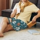 thumbnail image 5 of Balery Dogs Pantalones cortos de pijama de punto de algodón para hombre con cinturilla y bolsillos-Medium, 5 of 6