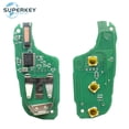 thumbnail image 6 of For Peugeot 208 2008 301 308 508 5008 Citroen C-Elysee C4-Cactus Hella Flip Remote Folding Car Key HU83 VA2 433 MHZ 46 Chip, 6 of 7