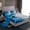 Gray Blue, variant on jejeloiu Rugby Ball Bed Sheets,Red Yellow King Sheets For Boys Kids 4pcs