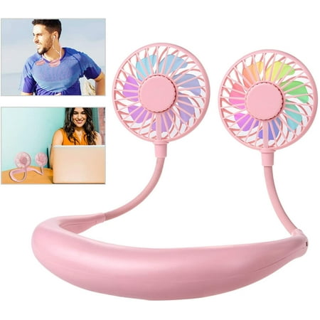 

Bladeless Neck Fan Leafless Neckband Fan Speed Adjustable Wearable Cooling Fan Strong Wind USB Rechargeable Table Fan Last for 3-8 Hours Battery Operated Folding Around Neck Personal Mini Fan