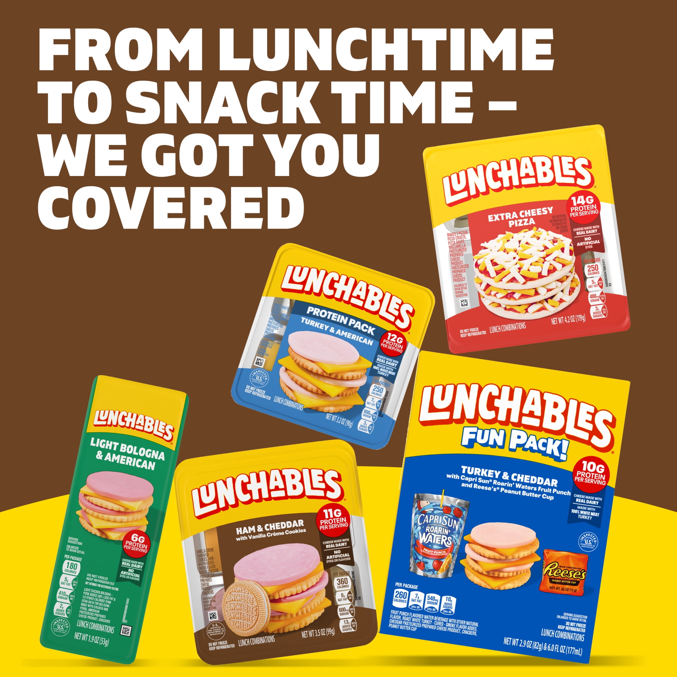Lunchables Ham & Cheddar with Vanilla Creme Cookies, 3.5 oz Pack