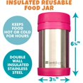 thumbnail image 2 of Bentology Stainless Steel Vacuum Insulated Food Jar - 17 oz Pink - Large Lunch Jar for Soup and more - Contains No Phthalates, BPA, or PVC, 2 of 6