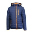 thumbnail image 3 of Men's Heavyweight Puffer Jacket With Contrast Color Trim & Detachable Hood (S-2XL), 3 of 14