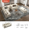 thumbnail image 6 of Bestco 6 Seat Modular Couches and Sofas Sectional Sleeper Sofa Bed with Storage Ottoman Beige, 6 of 9