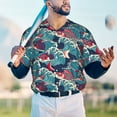 thumbnail image 5 of KLL Fish In The Wave for Men's Baseball Shirts,Short Sleeve Casual Shirts Button Down Shirt for Men Beach Summer Wedding Shirt-4X-Large, 5 of 7