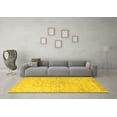 thumbnail image 3 of Ahgly Company Machine Washable Indoor Square Persian Yellow Traditional Area Rugs, 3' Square, 3 of 4