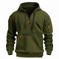thumbnail image 3 of Afuyipoi Men's Cargo Hoodie,Lightweight Tacktical Sweatshirt Gym Sport Pullover with Multi Pockets Green 2XL, 3 of 3