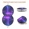 thumbnail image 4 of Portable Folding Mirror Compact Double Sided Travel Mirror Small Makeup Mirror Use Present for Women Purple Neon Waterfall, 4 of 7