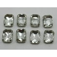 thumbnail image 5 of U8MO 20 Crystal Glass Rectangle Rhinestones Rose Montees Beads Sewing10X14mm 13X18mm-10X14mm-Silver+ Black Crystal, 5 of 9