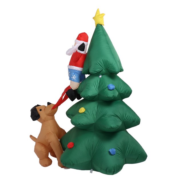 Árbol de Navidad Inflable de 18 M Decoración Realista Cuerda de Tracción Fácil Instalación Uso en Interiores y Exteriores Material de Poliéster ANGGREK Otros