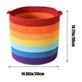 thumbnail image 3 of Ganfancp Colorido Algodón Cuerda Cesta de Almacenamiento Ropa Sucia Cesta Tejida Hogar Sundry Juguetes Dormitorio Cambio Ropa Cesta de Almacenamiento. Ofertas Del Día Sólo En Línea 1 X Cesta de Almac, 3 of 6