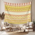thumbnail image 2 of Yellow Khaki Boho Tapestry for Bedroom Wall Hanging Tapestry, Vintage Ethnic Tribe Abstract Art Ceiling Backdrop Tapestries Poster Blanket Wall Decor for Teens Room Living Room Dorm 39" x 59", 2 of 8
