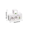 thumbnail image 2 of Smart Power Strip with USB Ports and Surge Protection, Multi-Outlet Wall Charger for Home, Dormitory, and Office, 2 of 2