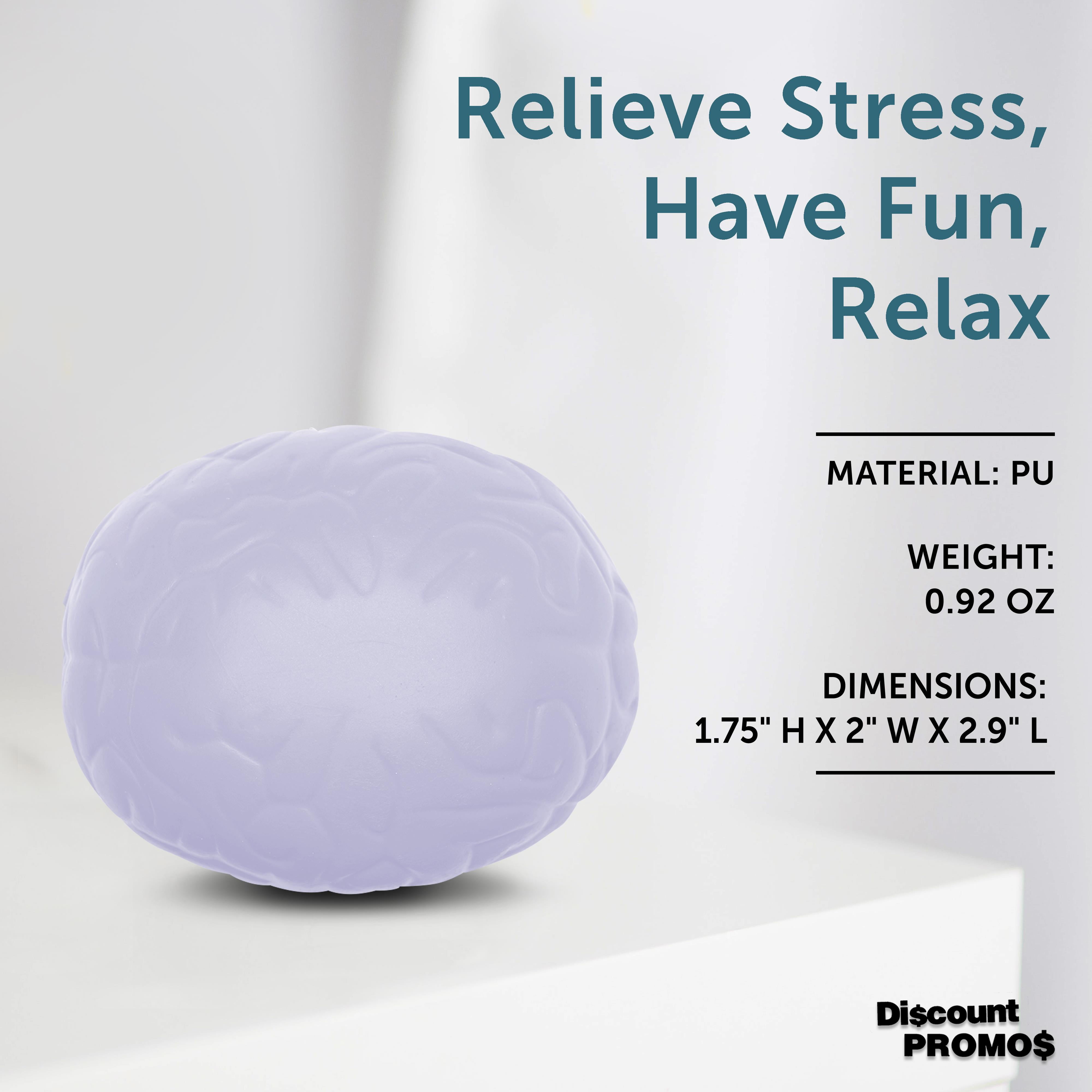 Brain Stress Balls Set of 10, Bulk Pack - Anxiety Stress Relief, Perfect for Your Desk, Office or Home - Off White
