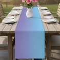 thumbnail image 5 of Blue to Purple Ombre Gradient Shadow Table Runner 70 Inches Long,Kitchen Dining Tablerunners Modern Minimalism Art Linen Table Runners Dresser Scarves for Home Dinner Wedding Holiday Party Decor, 5 of 9