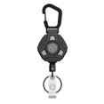 thumbnail image 2 of sunsanly 1/2Pcs Polygonal Carabiner Keychain with 60cm Retractable Wire Rope Lobster Clasp Design Easy Key Fixation Climbing Camping Travel Keychain, 2 of 7