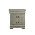 thumbnail image 4 of Traditional Wood Nightstand, 2 Drawers, Antique Gray- Saltoro Sherpi, 4 of 6