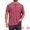 Red, variant on DARING DIVA Men's Ripped Henley Retro Short Sleeve Button Down T-Shirt M Black