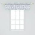 thumbnail image 2 of Ambesonne Modern Window Valance, Student Geometry, 54" X 12", Dark Purple and White, 2 of 3