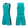 thumbnail image 3 of Camiseta de baloncesto de gran tamaño 4XS-7XL para hombres y niños 2023 nueva en 2 piezas, camiseta y pantalones cortos, ropa deportiva, uniforme de baloncesto para niños y hombres, 3 of 5