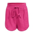 thumbnail image 5 of Arlun Womens Casual 2 Piece Outfits Lightweight Comfy Cotton Linen Sets Button down Long Sleeve Oversized Shirt and Loose Shorts 2026 Solid Color Loungewear Beach Set Red L, 5 of 5