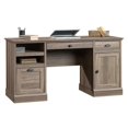 thumbnail image 1 of Bowery Hill Wood Executive Desk with File Drawer in Salt Oak, 1 of 10