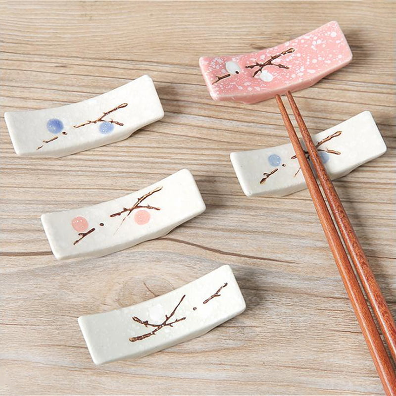 1PC Japanese Style Ceramic Chopsticks Holder Chopstick Rack Tableware Decoration
