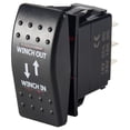 thumbnail image 1 of 12V 20A Winch In Winch Out ON-OFF-ON Rocker Switch Red LED Light 7 Pin RED, 1 of 5