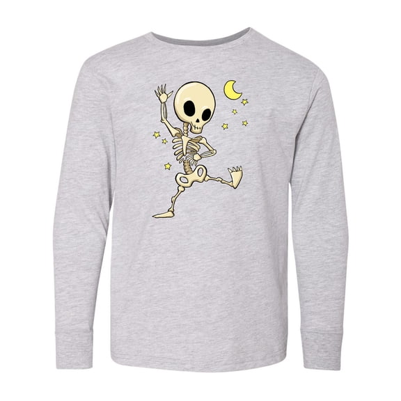 Inktastic Cute Dancing Skeleton Long Sleeve Youth T-Shirt