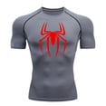 thumbnail image 1 of 2024Camiseta de compresión con estampado de araña para hombre, camiseta de secado rápido, camiseta para correr en gimnasio, manga corta transpirable, primavera, verano, M-3XL, 1 of 5