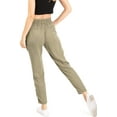 thumbnail image 3 of Sneak Peek Jeans Women's Juniors High Waist Taper Leg Joggers (Medium Olive), 3 of 4