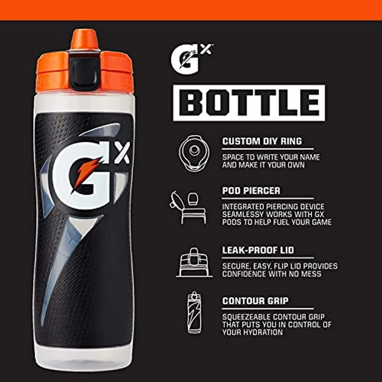 Gatorade Gx Hydration System, Non-Slip Gx Squeeze Bottles Neon