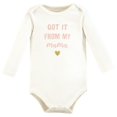 thumbnail image 6 of Hudson Baby Infant Girl Cotton Long-Sleeve Bodysuits, Leopard Hearts, Preemie, 6 of 7