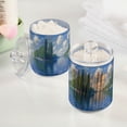 thumbnail image 2 of Yayeee 4 Pack Qtip Holder Bathroom Cotton Swab Canister with Lid Clear Dispenser Set, Blue Sky and River, 2 of 6
