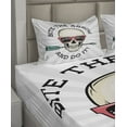 thumbnail image 2 of Ambesonne Retro Fitted & Top Sheet Set with Shams, Hipster Skull Pop Art, Multicolor, 2 of 4