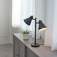 thumbnail image 2 of Novogratz x Globe Electric 18" Matte Black 2-Light Desk Lamp with Rotary Switch, 2 of 8